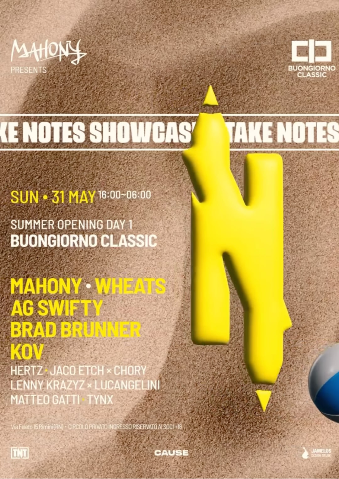 Poster: Take Notes × Buongiorno Classic